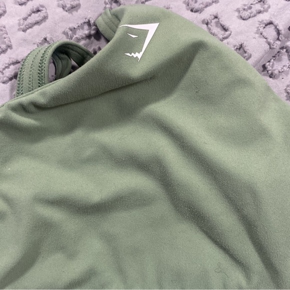 Gymshark V-Neck Sports Bra (Sage Green) - Picture 4 of 4